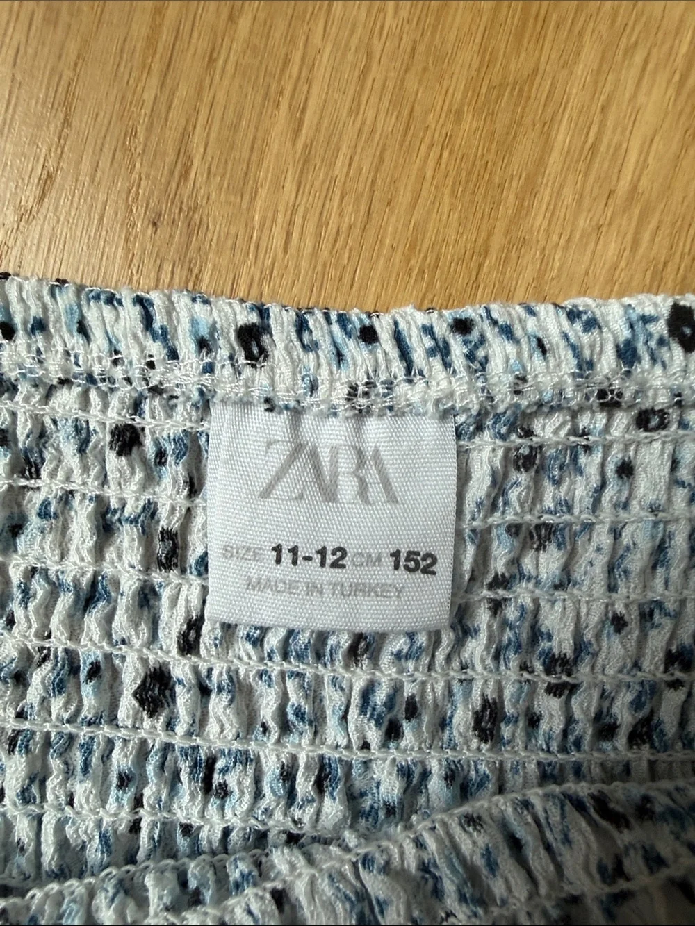 Zara Pink and Light Blue Floral Smocked Mini Skirts